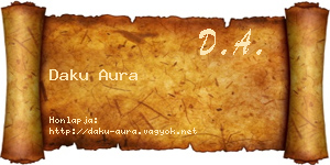 Daku Aura névjegykártya